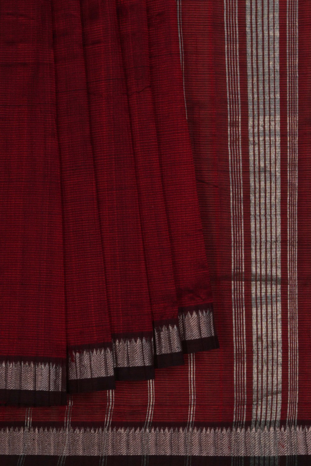 Image of Mangalgiri Maroon Saree